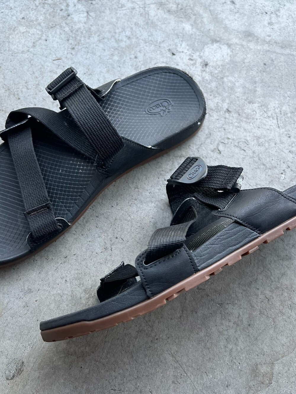 Chaco Lowdown Sport Sandals Men's Black Nylon - US 10 Slides Straps